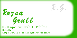 rozsa grull business card